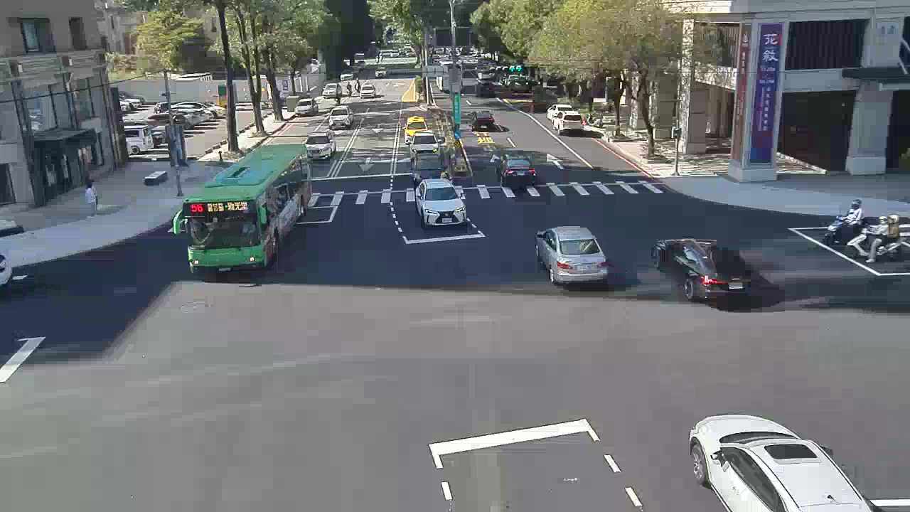 台中市西區五權西路/美村路(右側車流往南屯交流道)