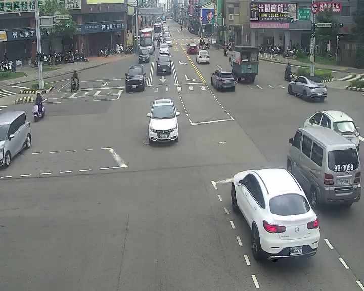 台灣大道/五權路(右側車流往台中車站)