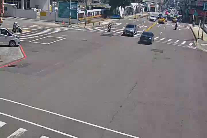 台灣大道/柳川西路(右側車流往建國路)Taiwan Blvd/Liuchuan W. Rd.(Right side Traffic flow to Jianguo Rd.)