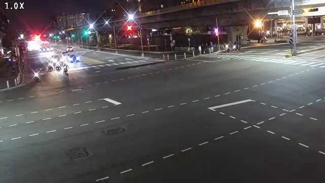 建國北路/文心南路(右側車流往東興路)