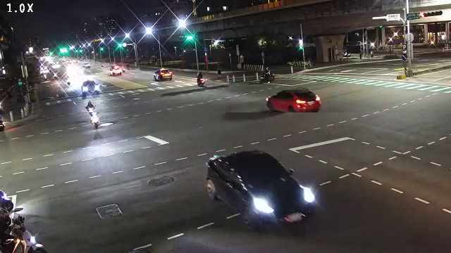 建國北路/文心南路(右側車流往東興路)
