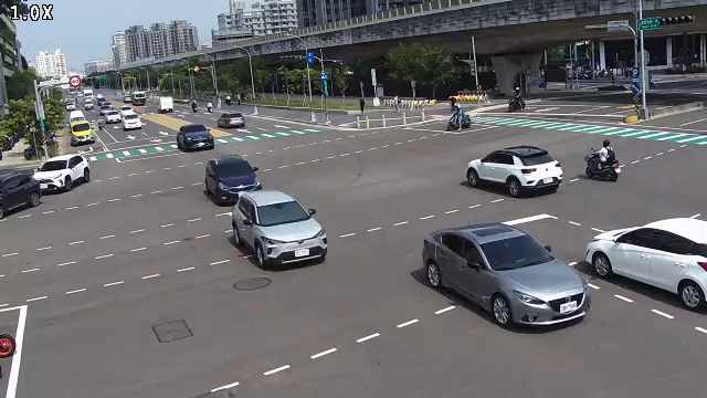 建國北路/文心南路(右側車流往東興路)