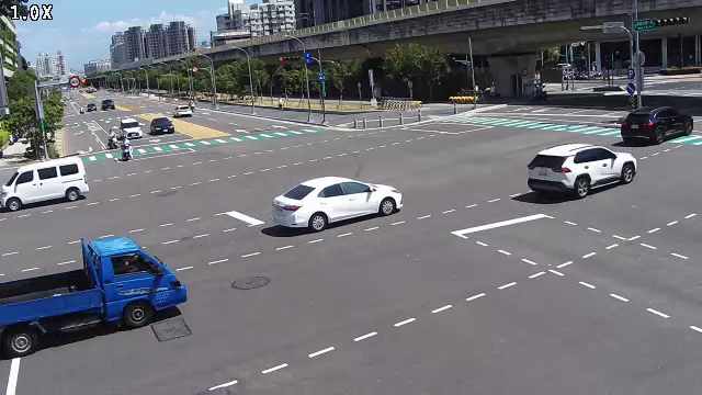 建國北路/文心南路(右側車流往東興路)