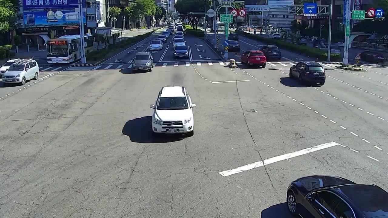 台中市西區臺灣大道/忠明路(右側車流往台中車站)