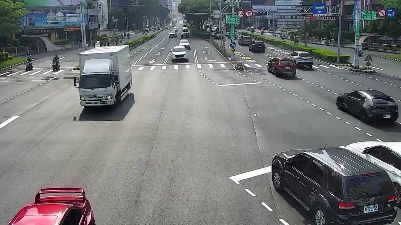 台灣大道/忠明路(右側車流往台中車站)