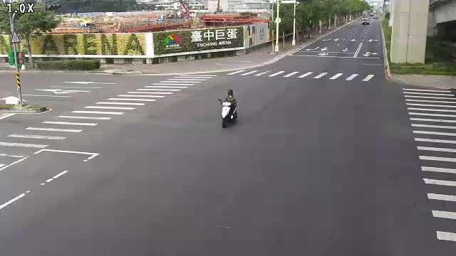 台中市道路 [06306]環中路/榮德路(車流往崇德路)Huanzhong Rd./ Rongde Rd. (traffic flow to Chongde Rd.) 距離850公尺