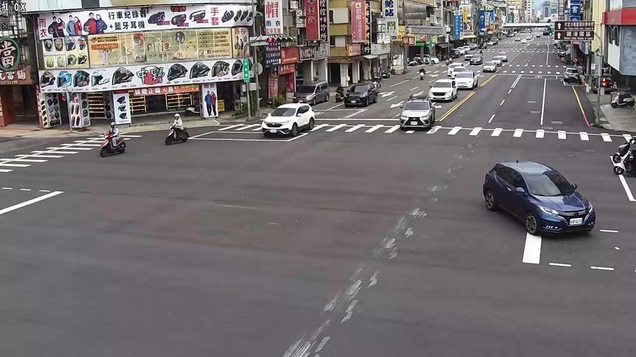 台中市西區林森路/五權路(右側車流往建國路)