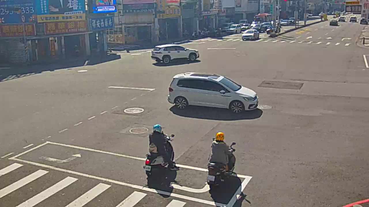 台中市道路 [06043]北屯路/文心路(右側車流往進化北路),Beitun Rd./Wenxin Rd.( Right side Traffic flow Jinhua N. Rd.) 氣溫27.5℃